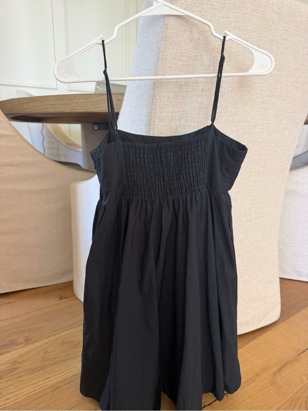 Maeve Black Smocked Bodice Dress with Spaghetti Straps